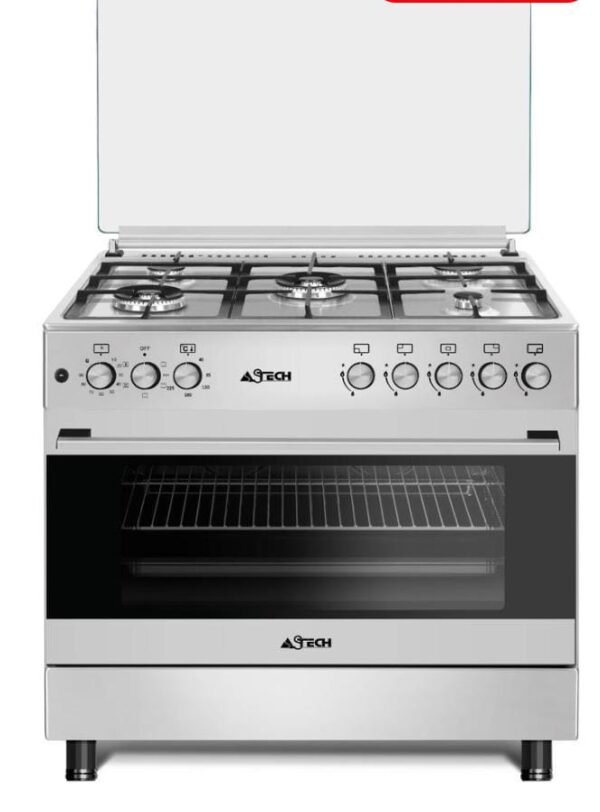 Cuisinière Astech CK96MS 90/60 5 feux full option ventilo + écran
