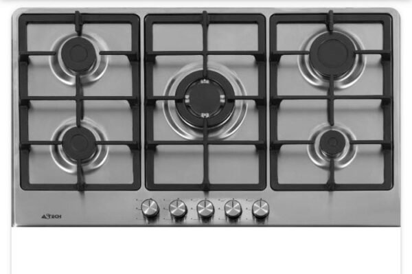 Plaque de Cuisson Astech à Gaz PL90GA111 GR 5 Feux inox